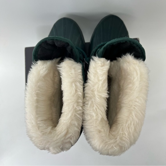 Vintage Sorel hunter green boots Faux Fur Sz 9 Canada Made Waterproof Duckie - Picture 9 of 15